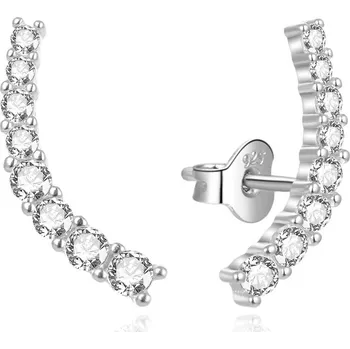 Náušnice Moderní podélné náušnice s čirými zirkony AGUP2344L Beneto