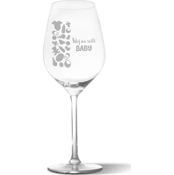 Víno Sablio Sklenička na víno Vítej na světě, baby: 49 cl