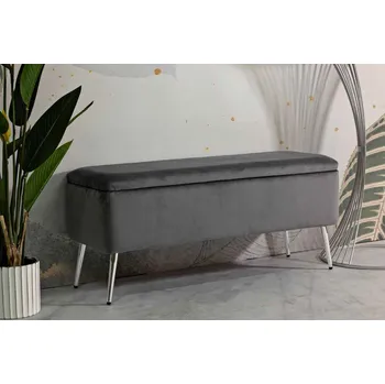 Designová lavice Caerwyn 112 cm šedá