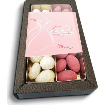 Čokoláda Sablio Mandle v čokoládě Blahopřejeme novomanželům - 2x 80g