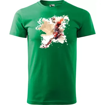 Sablio Tričko s potiskem Fotbalista 2 - zelené 2XL