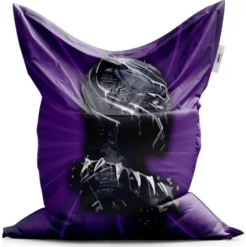 Sedací pytel Sablio Sedací vak BLACK PANTHER z profilu Fialový - 150x100 cm