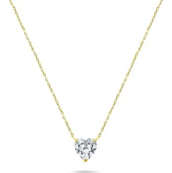 Náhrdelník Brilio Silver Blyštivý pozlacený náhrdelník Srdce NCL53Y + 2 měsíce na vrácení zboží