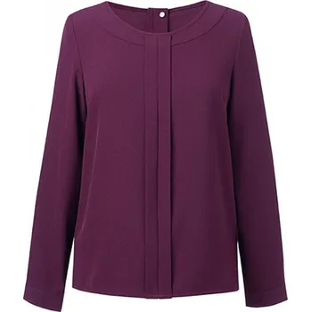 Dámská košile Brook Taverner Elegantní blůza Roma s předním záševkem a dlouhým rukávem Barva: Vínová, Velikost: 42 BR802
