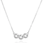 Blyštivý stříbrný náhrdelník se zirkony AGS1543/47 Agato