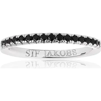 Prsten Stříbrný prsten s černými kubickými zirkony Ellera SJ-R2869-BK Sif Jakobs / Obvod: 50 mm - 50 mm