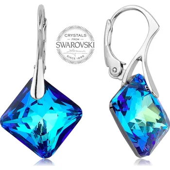 Náušnice Třpytivé náušnice s modrými krystaly Princess Levien