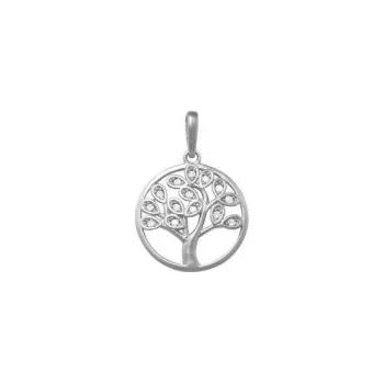 Přívěsek Zlatý přívěsek strom života s kamenem z bílého zlata