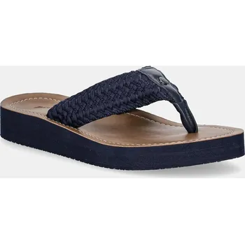 Dámské žabky Žabky Barbour Kelburn dámské, tmavomodrá barva, na plochém podpatku, LBS0019NY12 59X, EUR 36