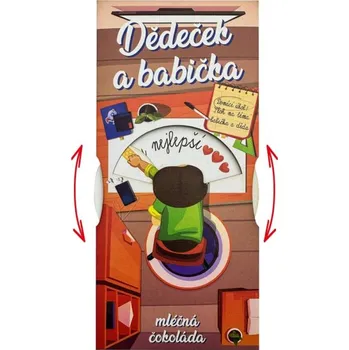 Cukrovinka Mediabox Dárková interaktivní čokoláda pro prarodiče od kluka 100 g