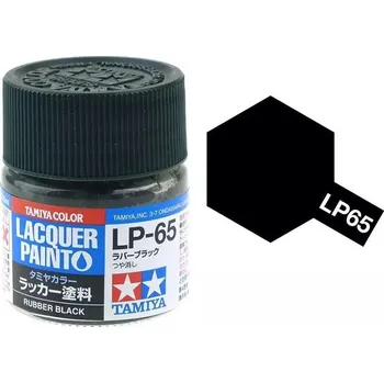 Modelářská barva Tamiya Lacquer LP-65 Rubber Black/Pneumatiky 10ml