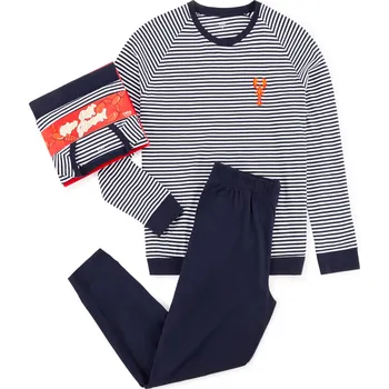 Celio Vánoční balení pyžama Humr 1154853 Tmavě modrá XXL