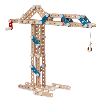Dřevěná hračka Dřevěná šroubovací stavebnice - Jeřáb