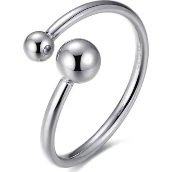 Prsten Minimalistický otevřený prsten z oceli Click SCK144 S Agapo