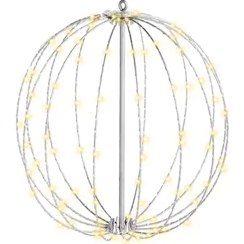 Svícen Venkovní led dekorace BELIANI vánoční koule-stříbrné, Ø 40cm,2ks