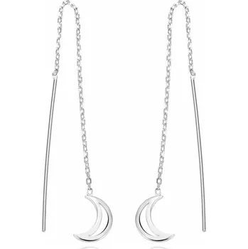 Náušnice Dlouhé stříbrné náušnice s měsícem AGT-E044V Agato