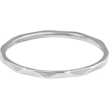 Prsten Minimalistický ocelový prsten s jemným designem Silver Troli / Obvod: 52 mm - 52 mm