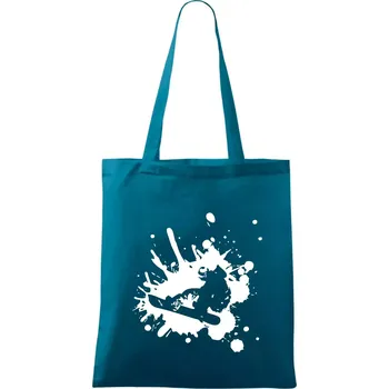 Snowboard splash - Taška bavlněná - 42 x 38 cm ( Petrolejová )