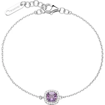 Náramek Slušivý stříbrný náramek s kubickými zirkony Fancy Magic Purple FMP123 Brosway