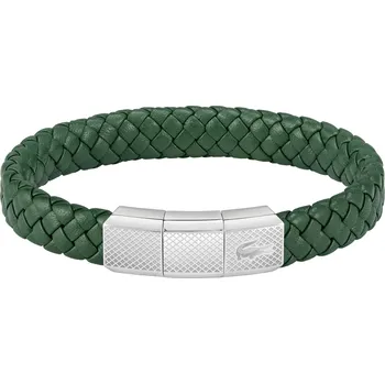 Náramek Zelený kožený náramek Rokel 2040284 Lacoste