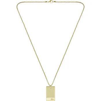 Náhrdelník Módní pánský pozlacený náhrdelník Stencil 2040220 Lacoste