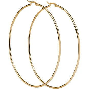 Náušnice Nadčasové pozlacené náušnice kruhy Troli / Průměr: 8 cm