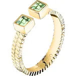 Otevřený pozlacený prsten se zelenými krystaly Gioia SAVY370 Morellato / Obvod: 58 mm - 58 mm