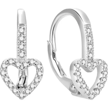 Šperk Romantické stříbrné náušnice se zirkony AGUC2179DL Beneto