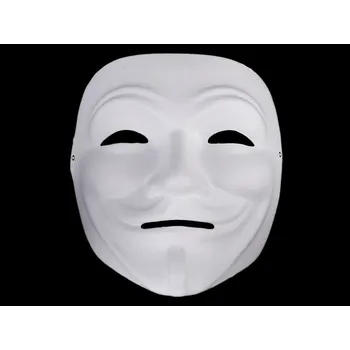 Karnevalová maska - škraboška k domalování, barva 1 bílá Anonymous