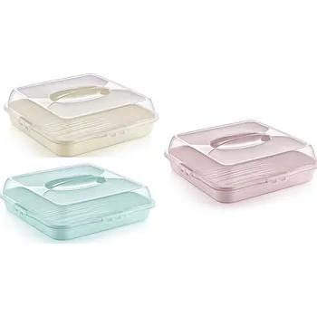 Podnos 36x36x10cm na dort, víko, plast