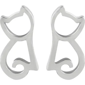 Náušnice Moderní ocelové náušnice Kočka Troli