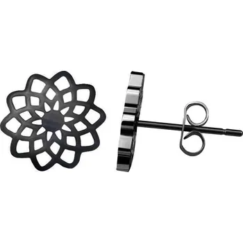 Náušnice Černé náušnice Lotosový květ Troli