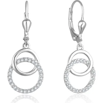 Šperk Stylové bronzové náušnice se zirkony AGUC2707 Beneto