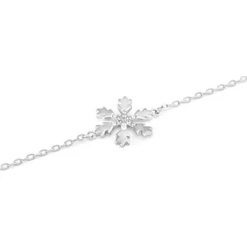 Náramek Stylový stříbrný náramek Vločka AGB638/21 Beneto
