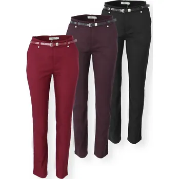 Dámské kalhoty Kalhoty dlouhé Freesia Paris L145 barva: hnědá-camel, velikost: M