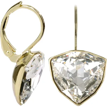 Náušnice Elegantní pozlacené náušnice Trilliant Crystal Levien
