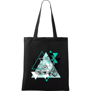 Nákupní taška Bílý nosorožec (Pecka design) - Taška bavlněná - 42 x 38 cm ( Černá )