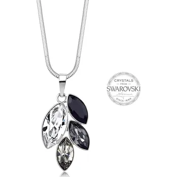 Náhrdelník Náhrdelník se čtyřmi tmavými krystaly Navette Levien