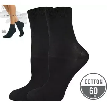 Dámské punčochy Dámské ponožky s bavlnou Cottonsocks 60 DEN - 39-42 / černá