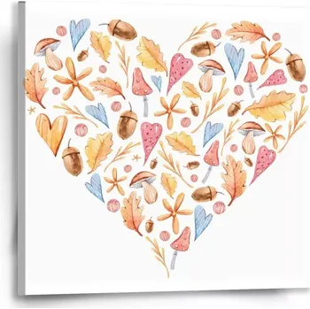 Obraz Sablio Obraz Podzimní srdce - 50x50 cm