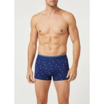 Pánské spodní prádlo Pánské vzorované boxerky v modré barvě, VELIKOST L