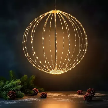 Svícen SPETEBO Venkovní led dekorace Spetebo vánoční koule-2ks bílá