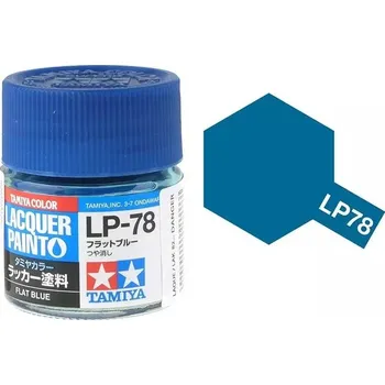 Modelářská barva Tamiya Lacquer LP-78 Flat Blue/Modrá Matná 10ml