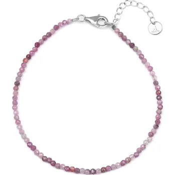Náramek Minerální náramek s růžovými korálky rubínu POL-B12/21L Agato