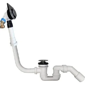 Sifon Villeroy & Boch Vanová odtoková a přepadová souprava s napouštěním, Stone White - UPCON0136-RW