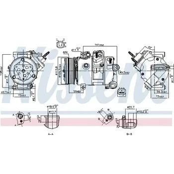 Kompresor klimatizace Kompresor, klimatizace NISSENS 890772