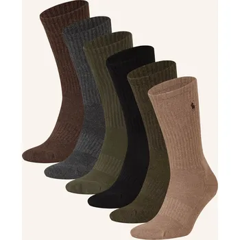 Polo Ralph Lauren Pánské Ponožky, 6 Párů V Balení, 001 brown...