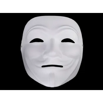 Karnevalová maska Karnevalová maska - škraboška k domalování, malé, 1 bílá Anonymous