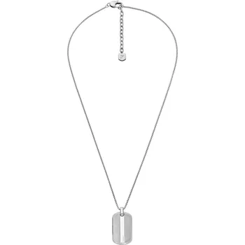 Náhrdelník Pánský ocelový náhrdelník Psí známka Knox JF04882040 Fossil