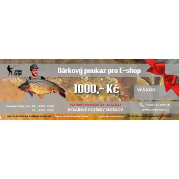 Dárkový potravinový koš Dárkový poukaz E-shop 1000Kč
